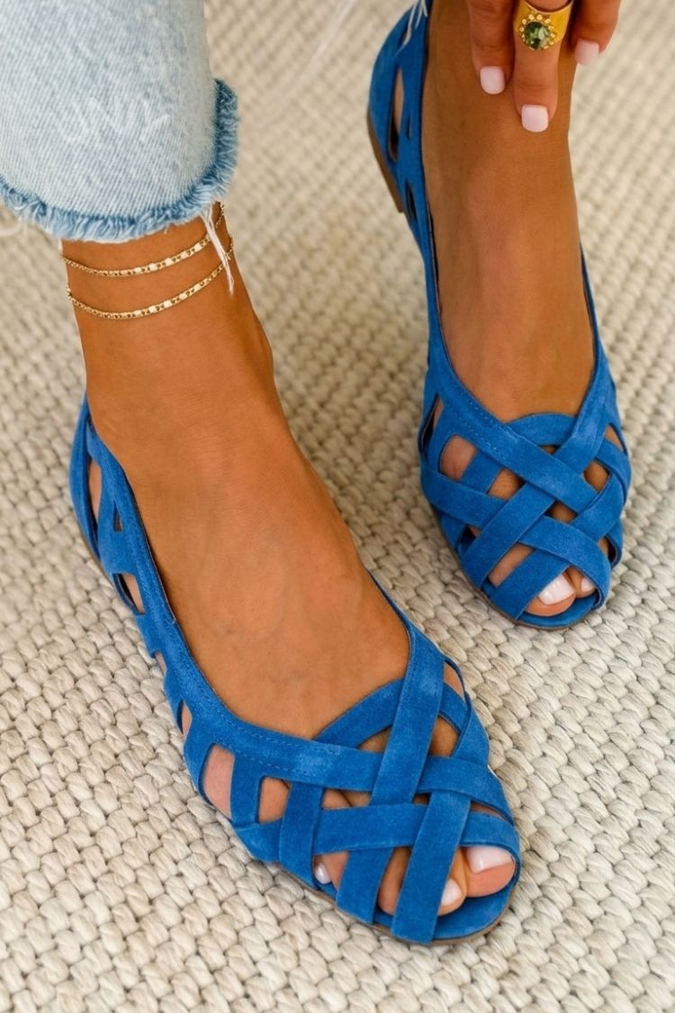 Caterina gevlochten sandalen in vrolijke kleuren