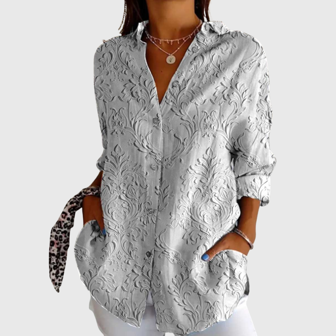 Bregtje kleurrijke blouse met print