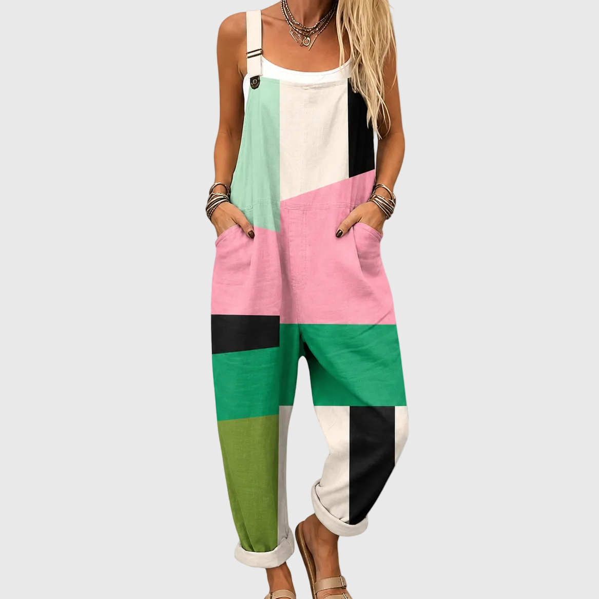 Yfke salopette met print