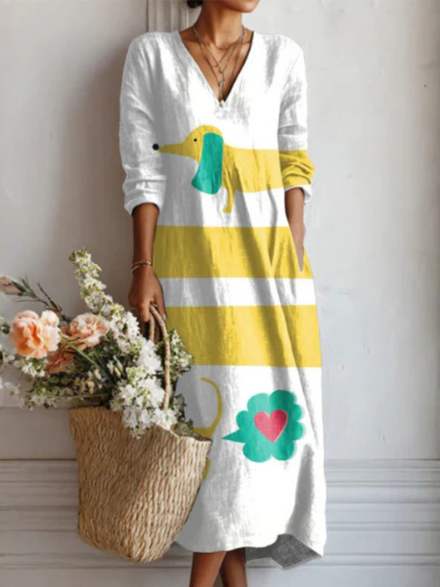Sanne bohemien maxi-jurk