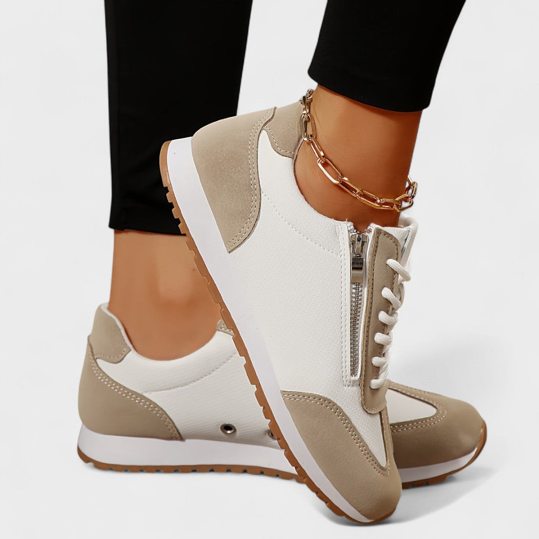 Zwanet sneaker met kleurvlakken