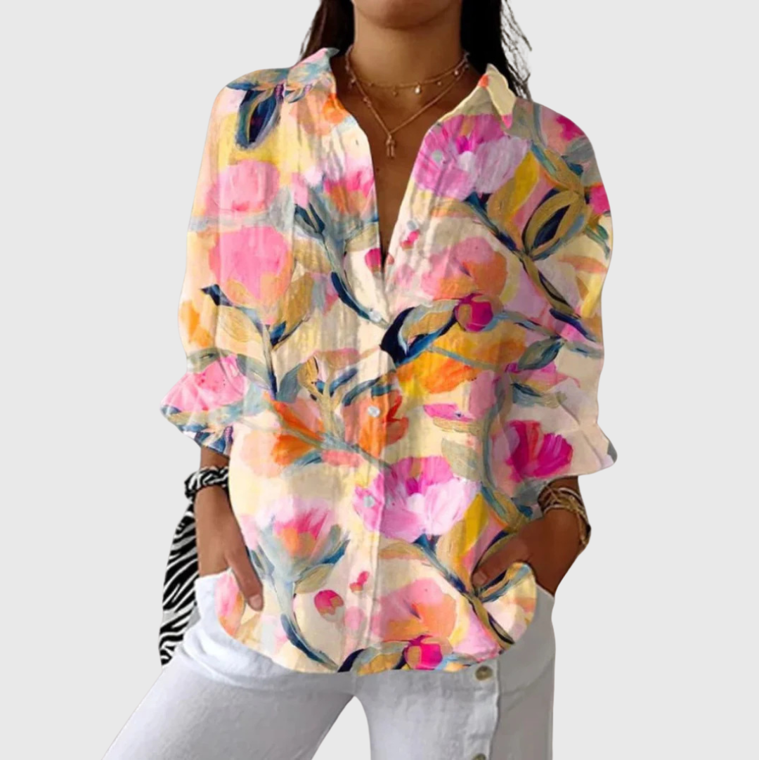 Harriet kleurrijke blouse met print