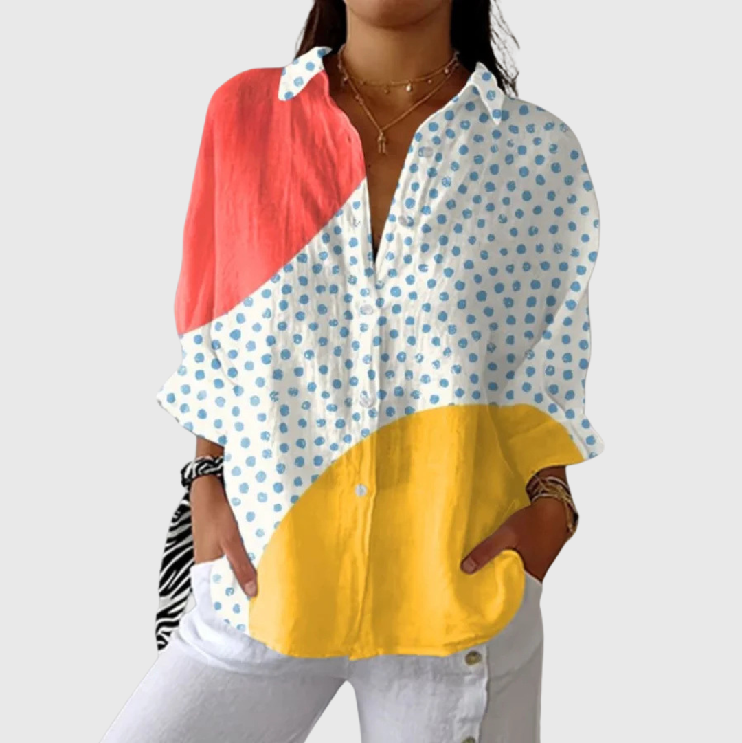 Selma luchtige blouse met print