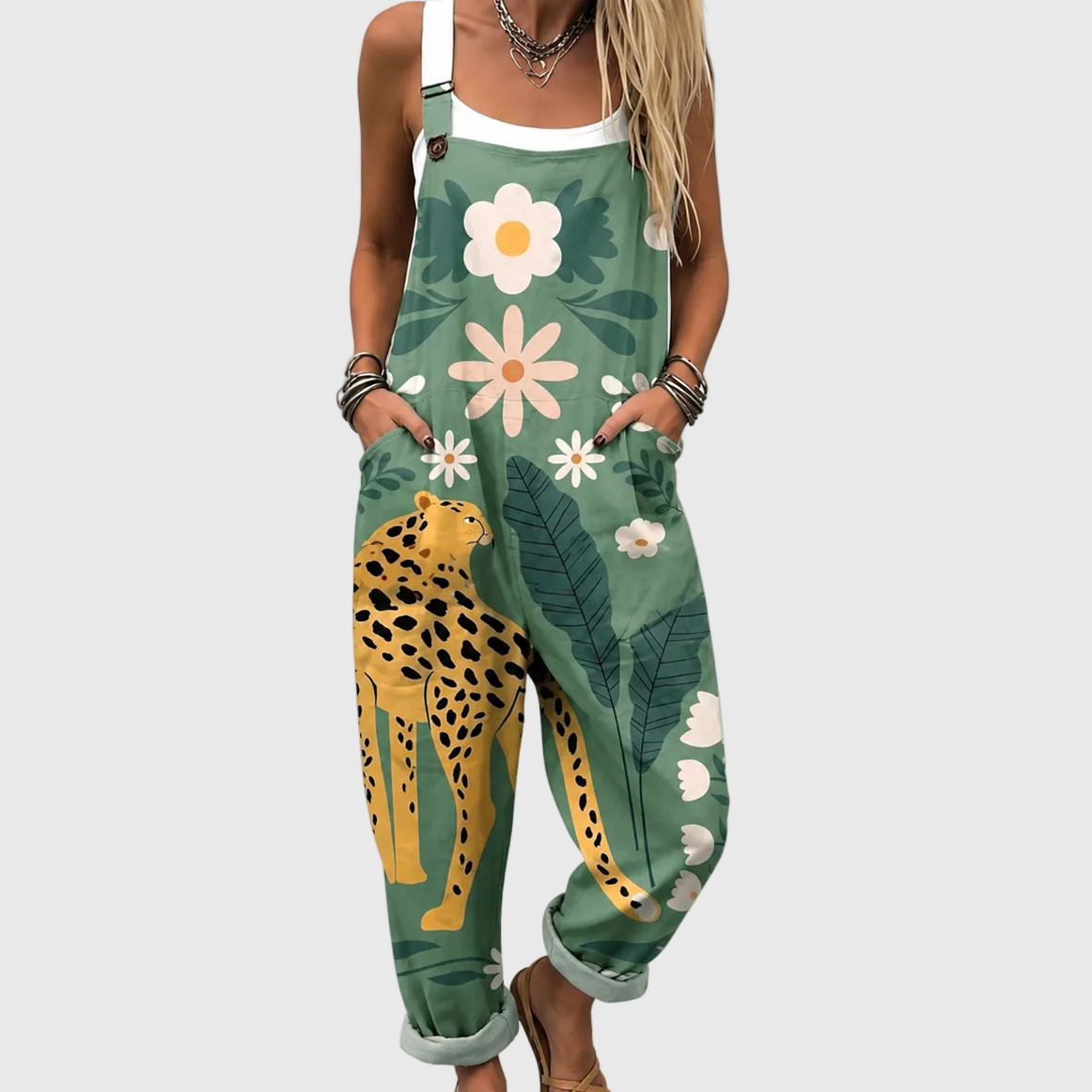 Janneke salopette met print