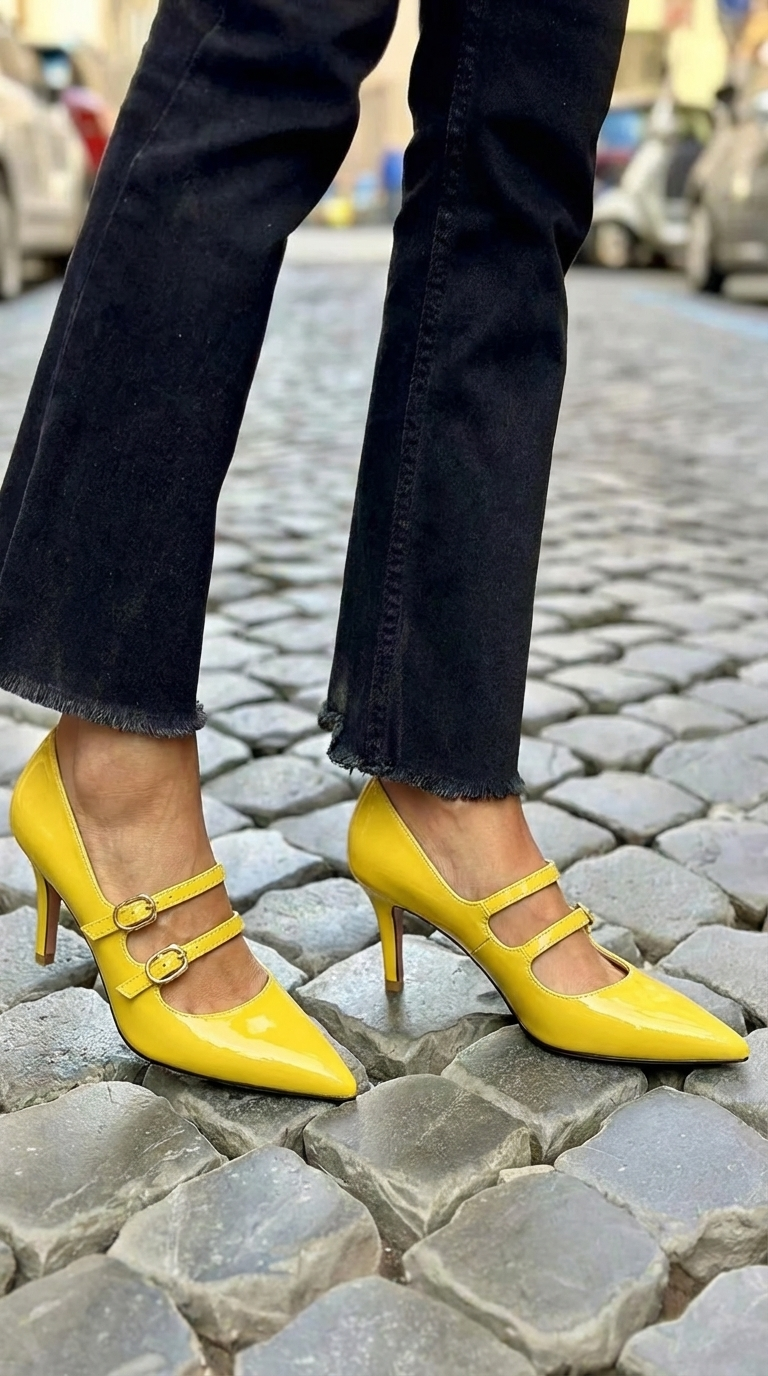 Pumps met dubbele bandjes