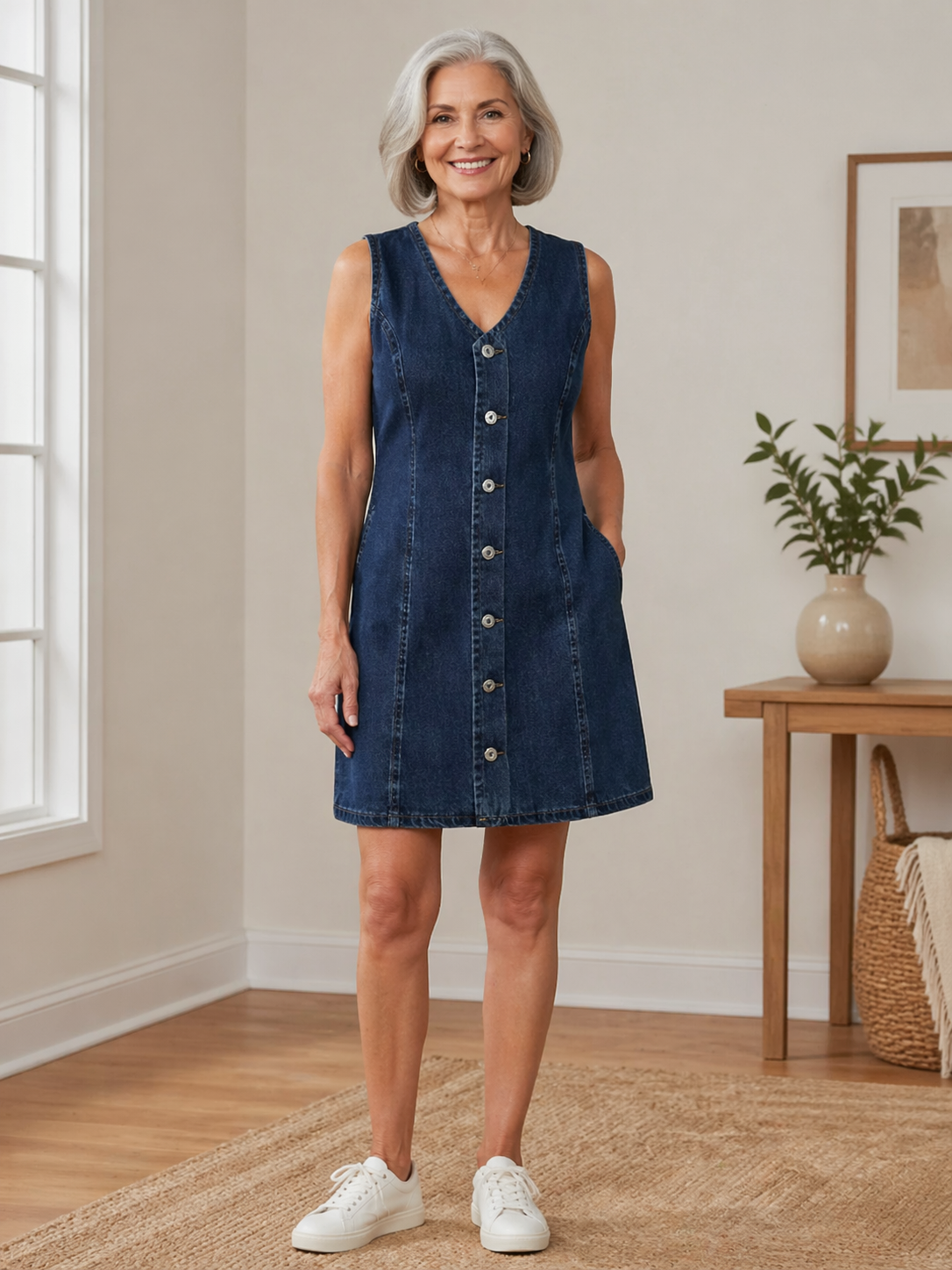 Lila | Mini denim jurk