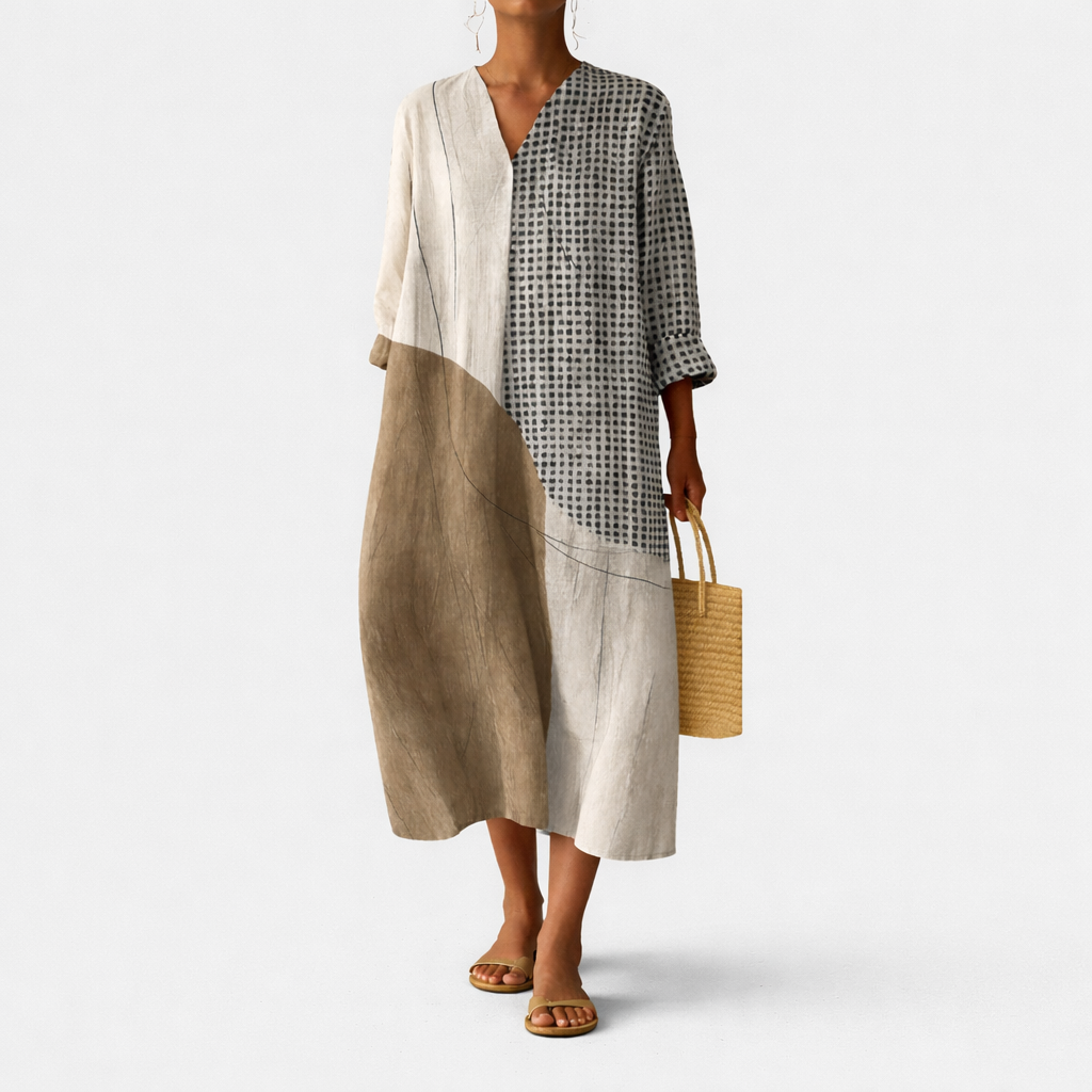 Emma elegante jurk met strepen