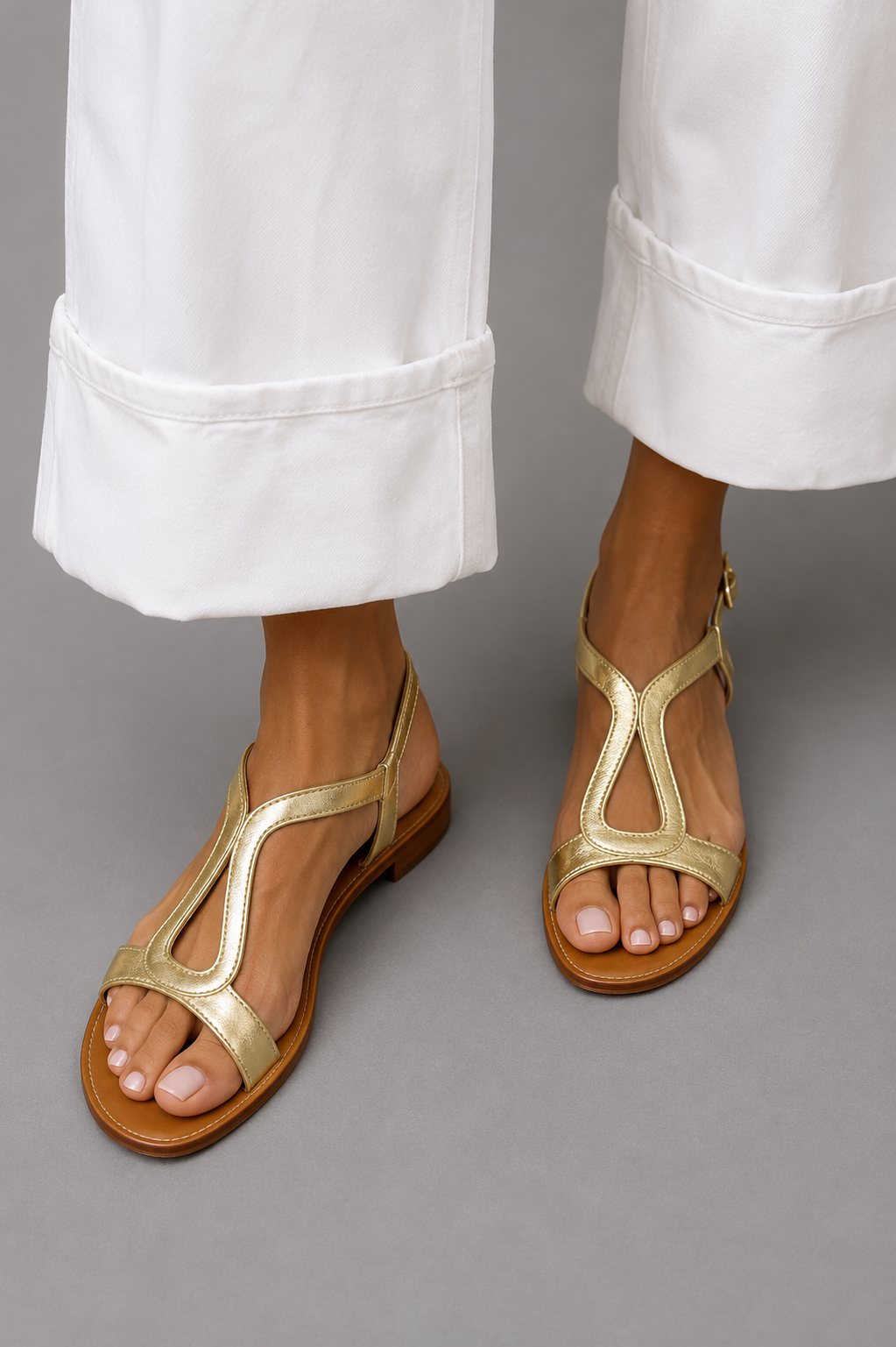 Ludovica zomerse sandalen met glans