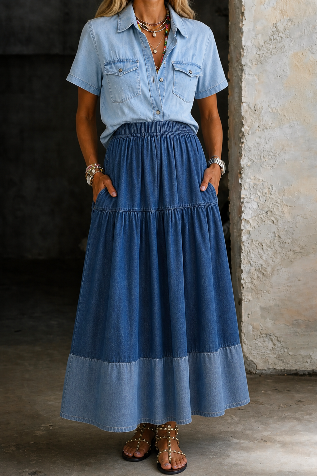 Sarah | Jeansrok met elastische taille
