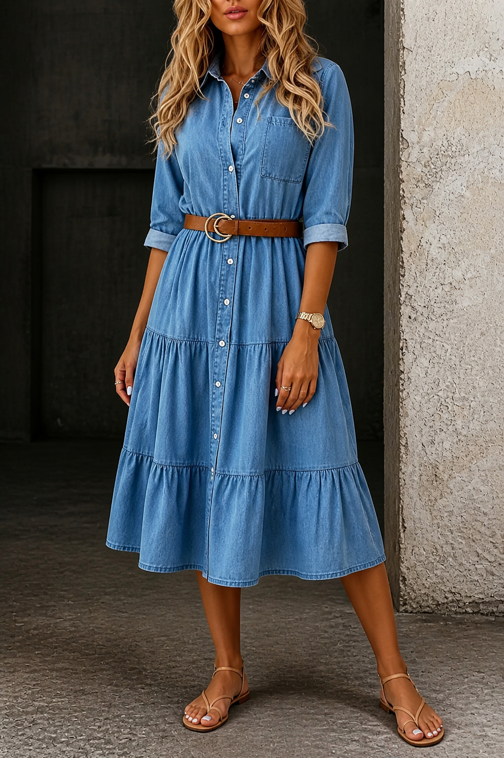 Barbara | Casual elegante denim jurk