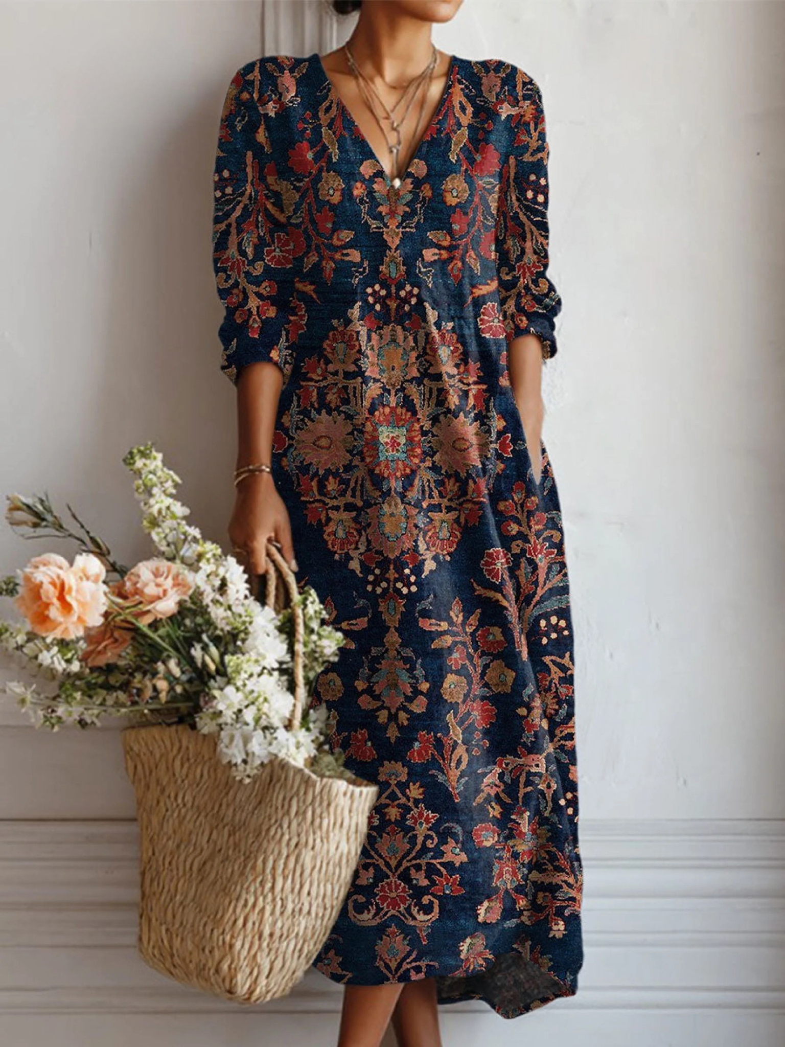 Lieke bohemien maxi-jurk