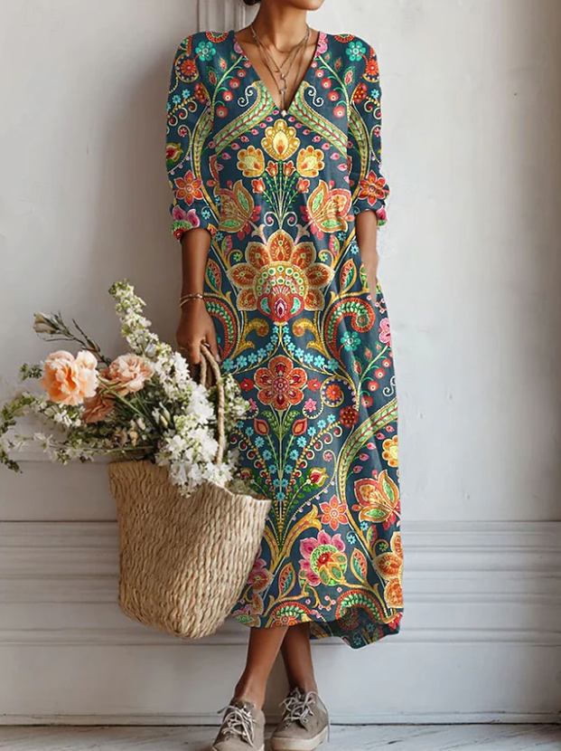 Jill bohemien maxi-jurk