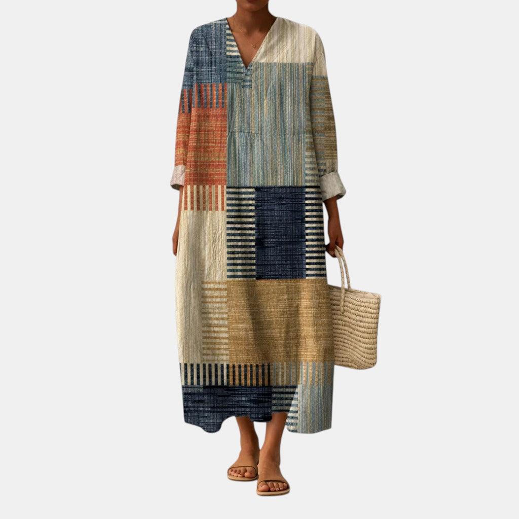 Ana jurk met abstracte print