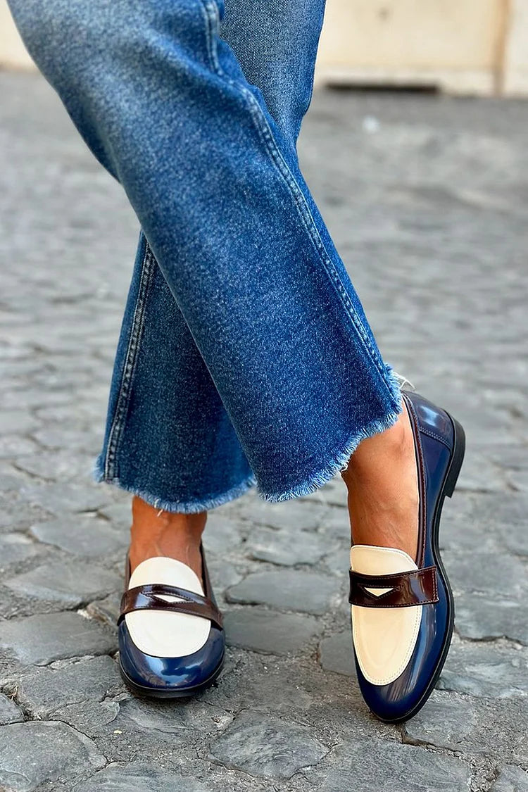 Ashlynn marineblauwe loafers