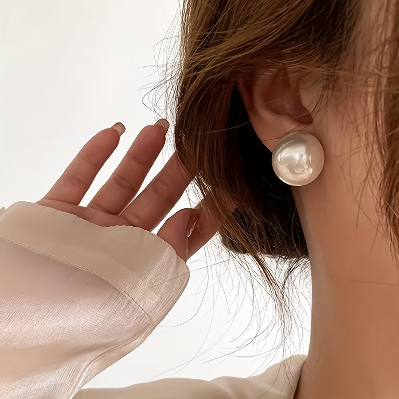 Statement oorstekers met parel