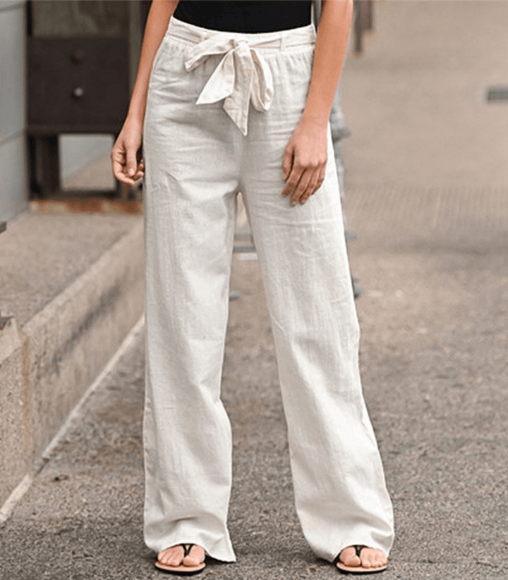 Joleen relaxte broek met koord en elastische taille