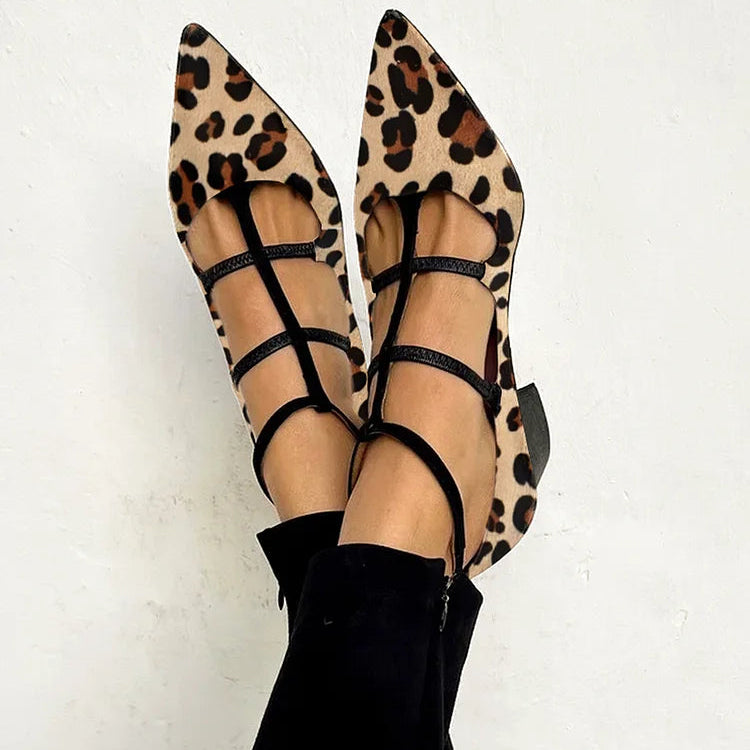 Bridget schoenen met hak en luipaardbandje