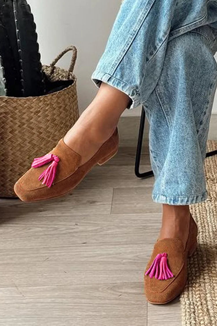 Brielle bruine loafers in camel