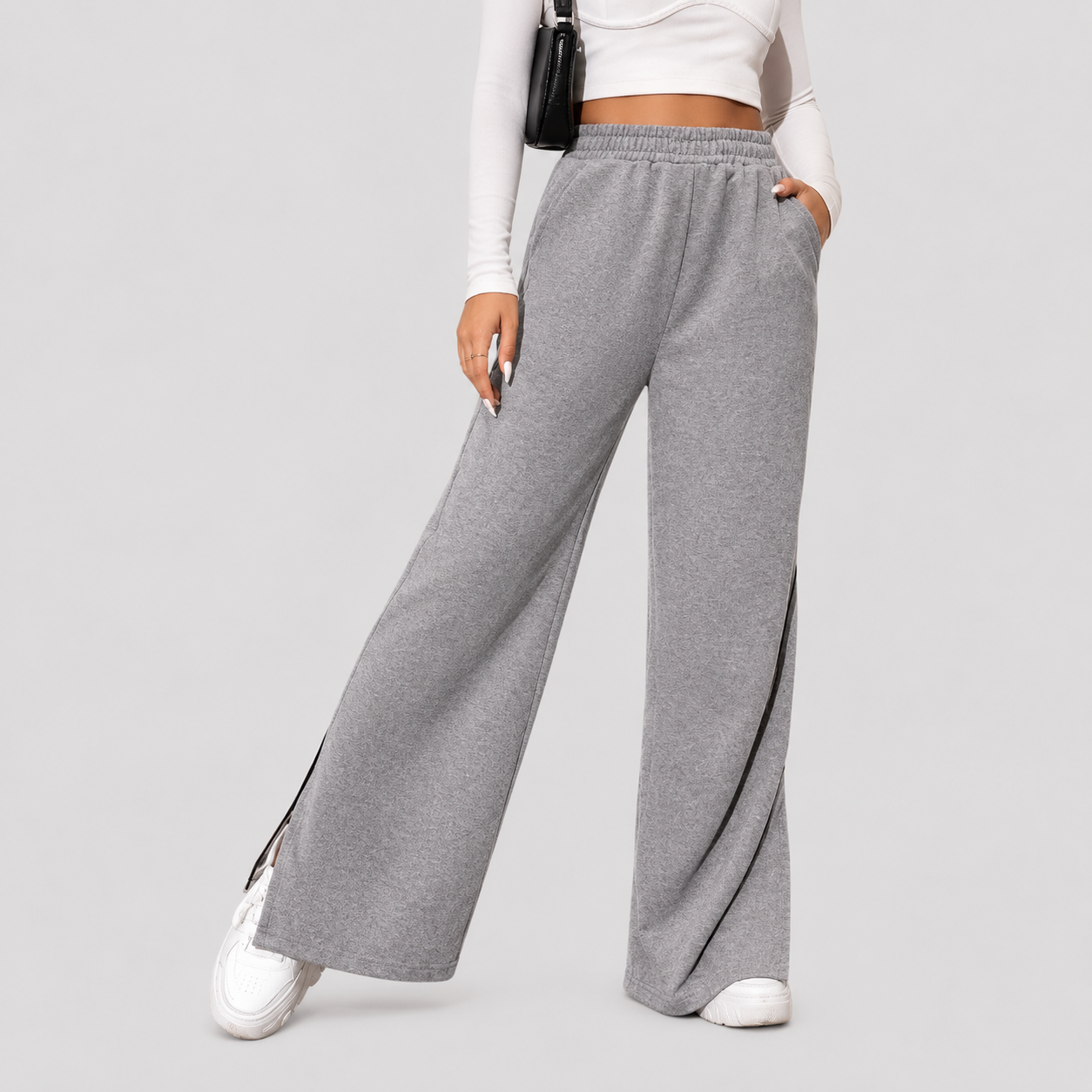 Nahla comfortabele broek met extra wijde pijpen
