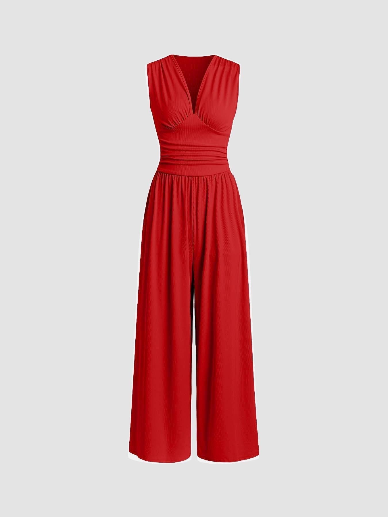 Caridad jumpsuit in rood