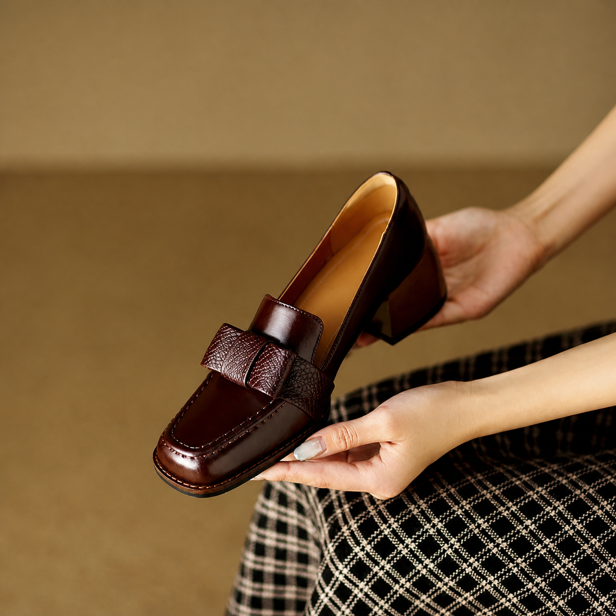 Contessa | Loafers met knoop en blokhak