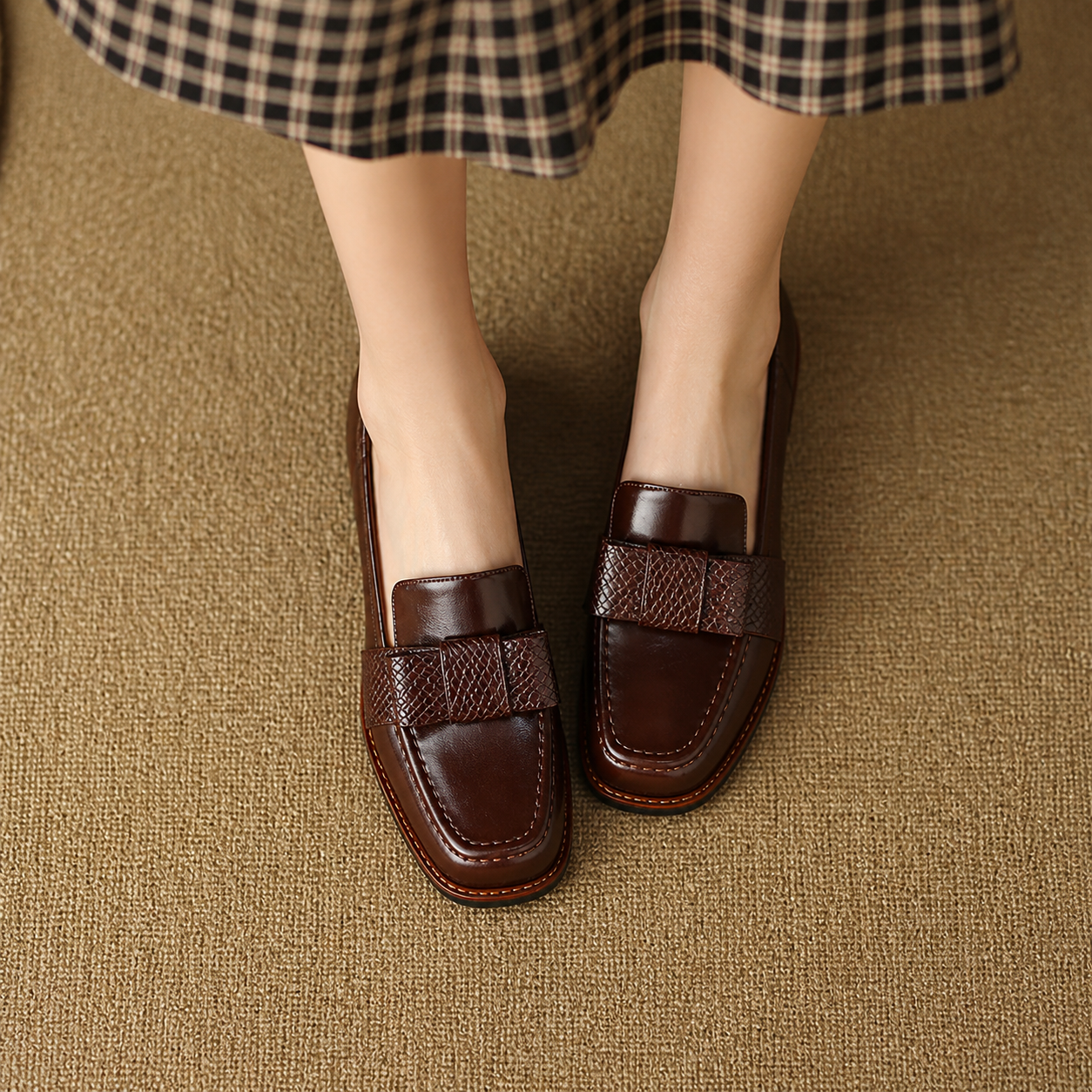 Contessa | Loafers met knoop en blokhak