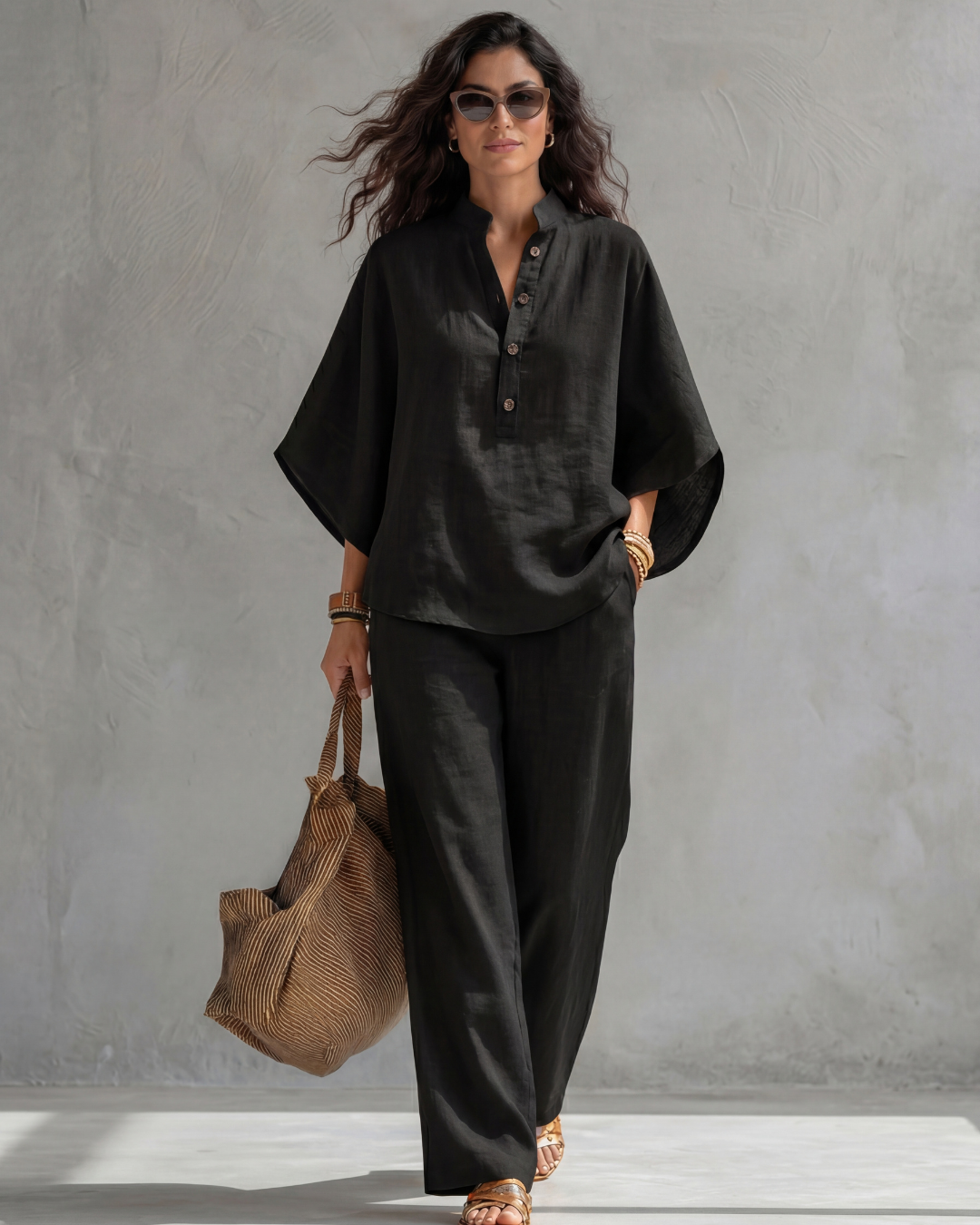 Elena elegante set in zwart