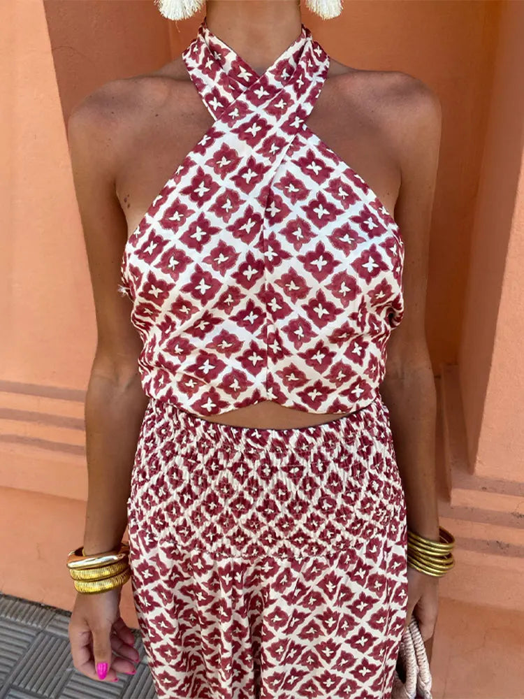 Elsa elegante set met off-shoulder top