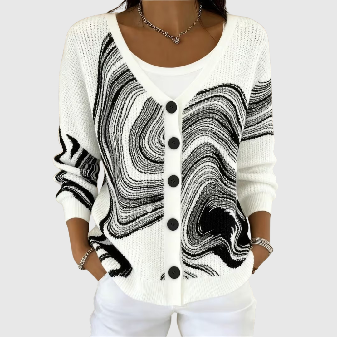 Emilia | Gebreid vest met knopen