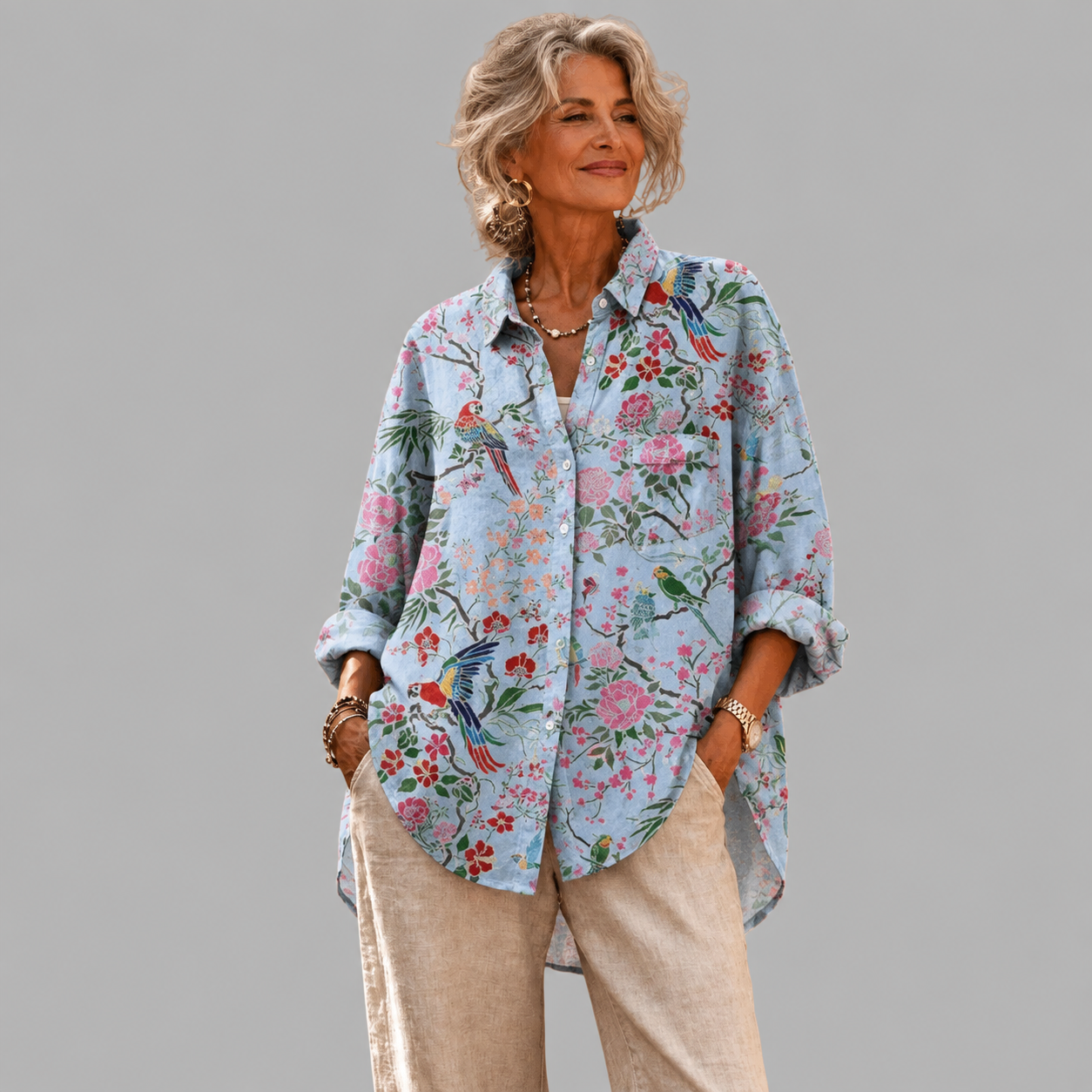 Everleigh | Losvallende zomertuniek met print