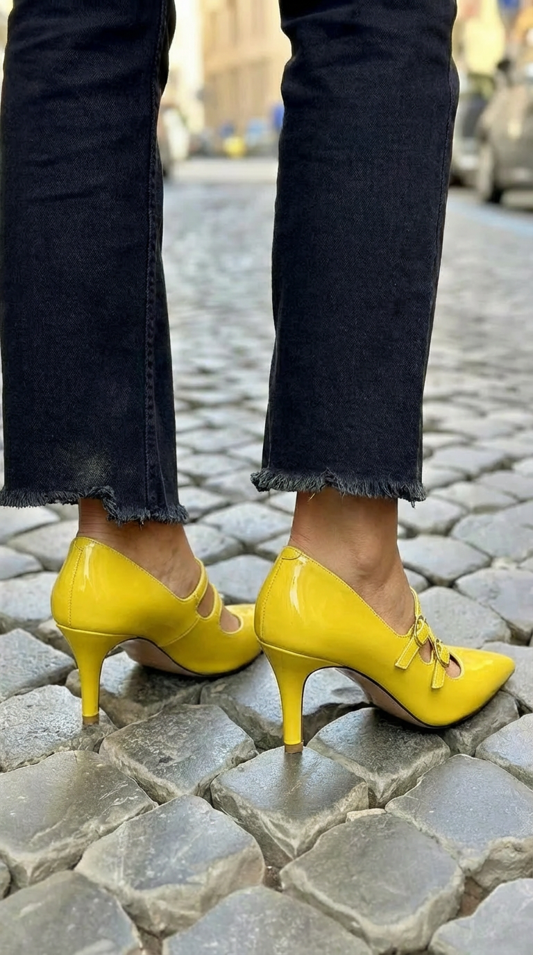 Pumps met dubbele bandjes