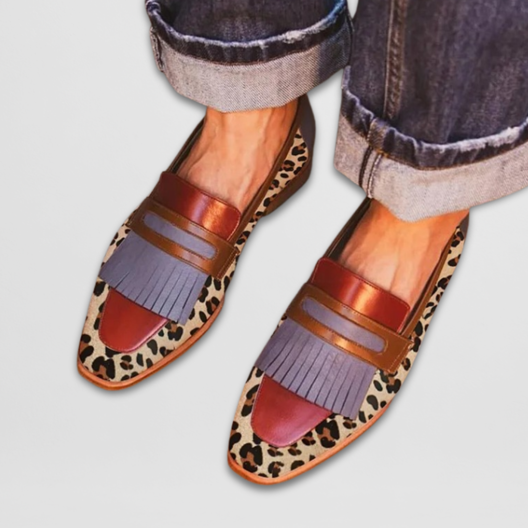 Chiara elegante loafers met glanzende afwerking