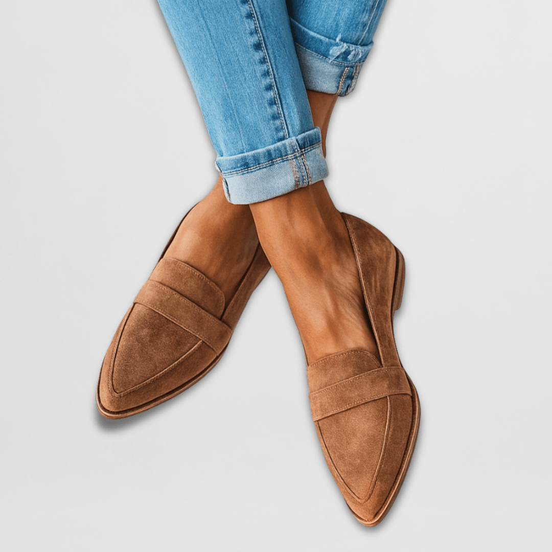 Helen zachte loafers in bruin