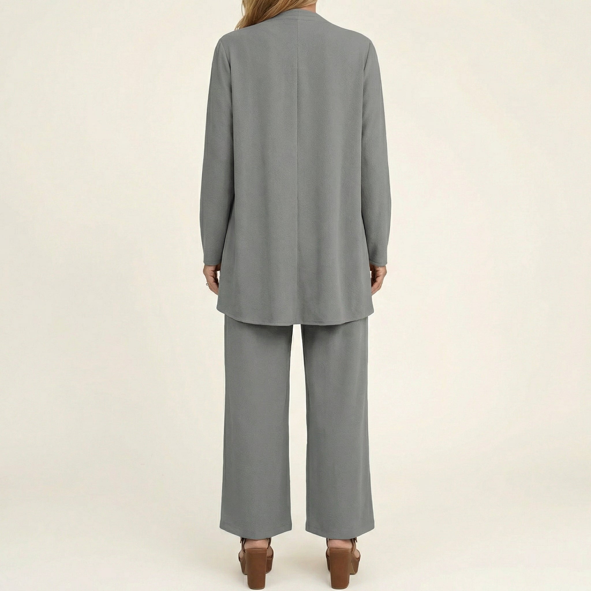 Marijne driedelige set met vest, top en wijde broek