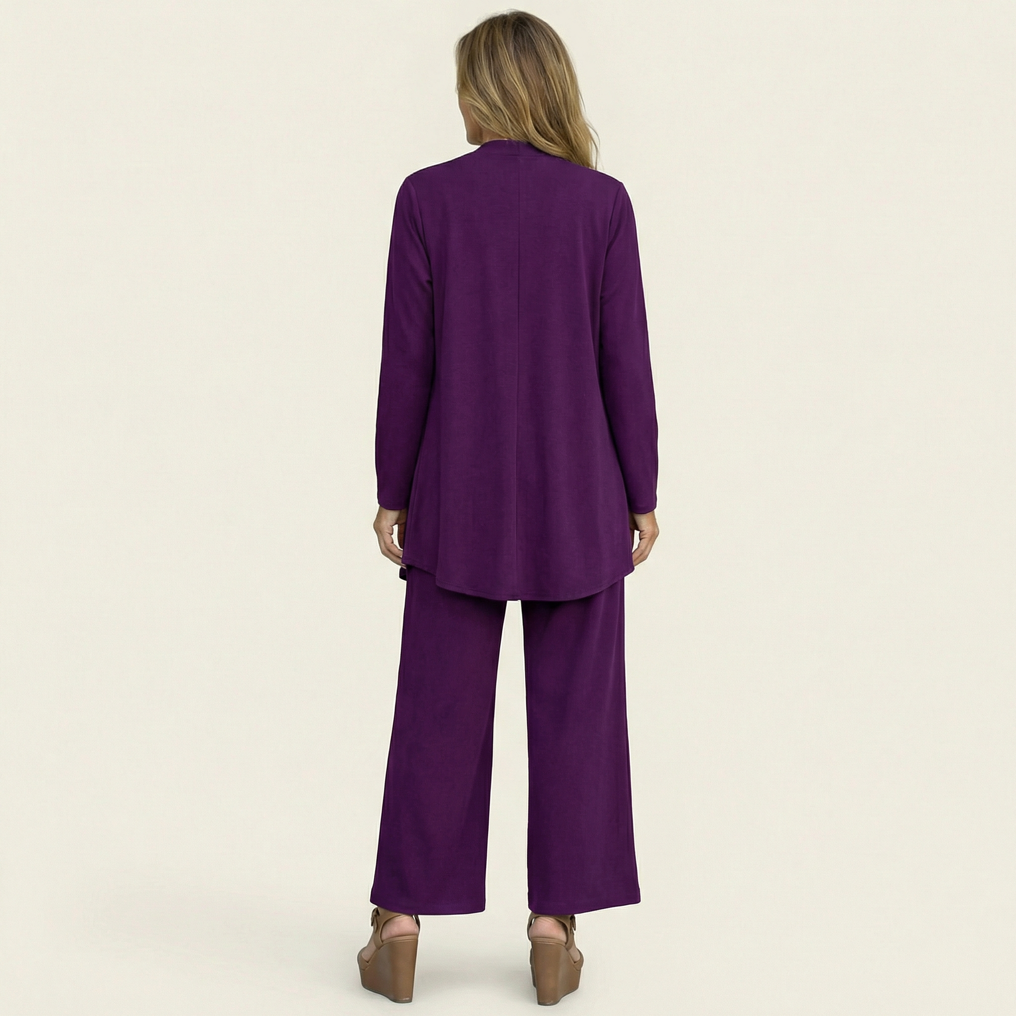 Marijne driedelige set met vest, top en wijde broek