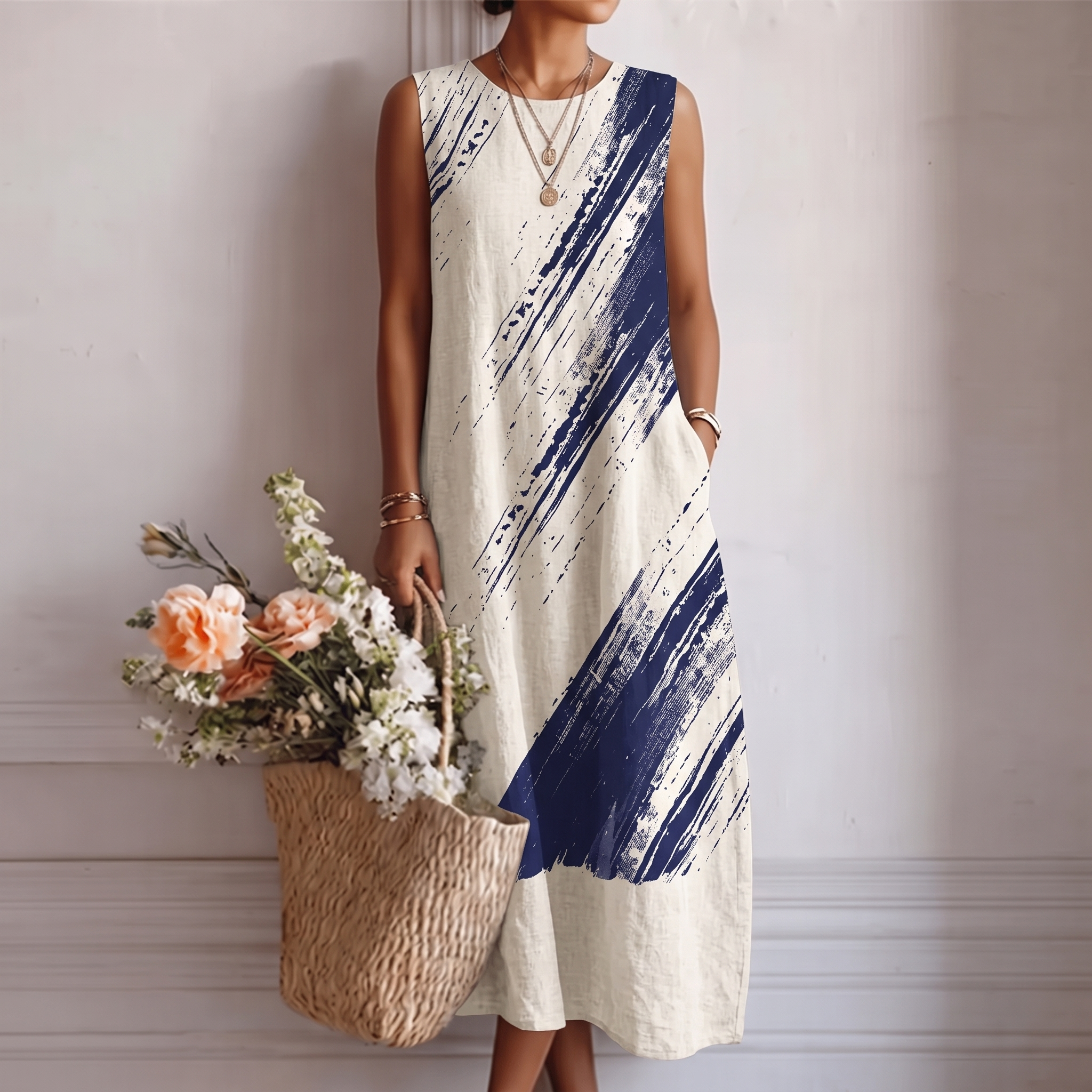 Elena elegante midi-jurk voor elke dag