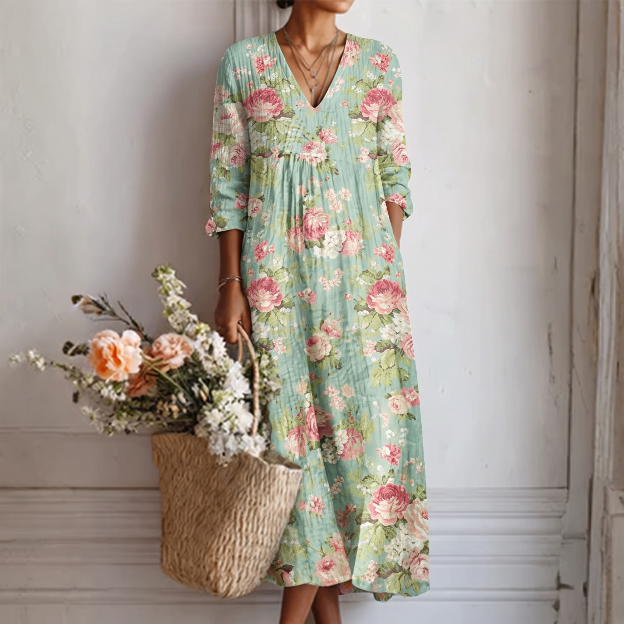 Vilma jurk met fijne bloemenprint