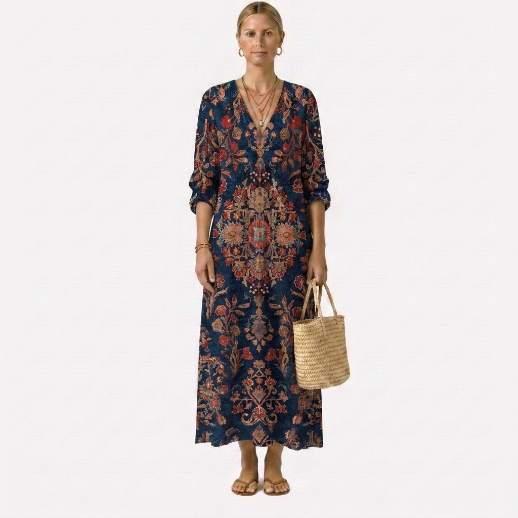 Adela jurk met charmante bloemenprint