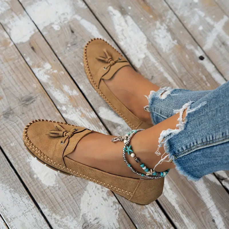 Ingrid vintage loafers detail