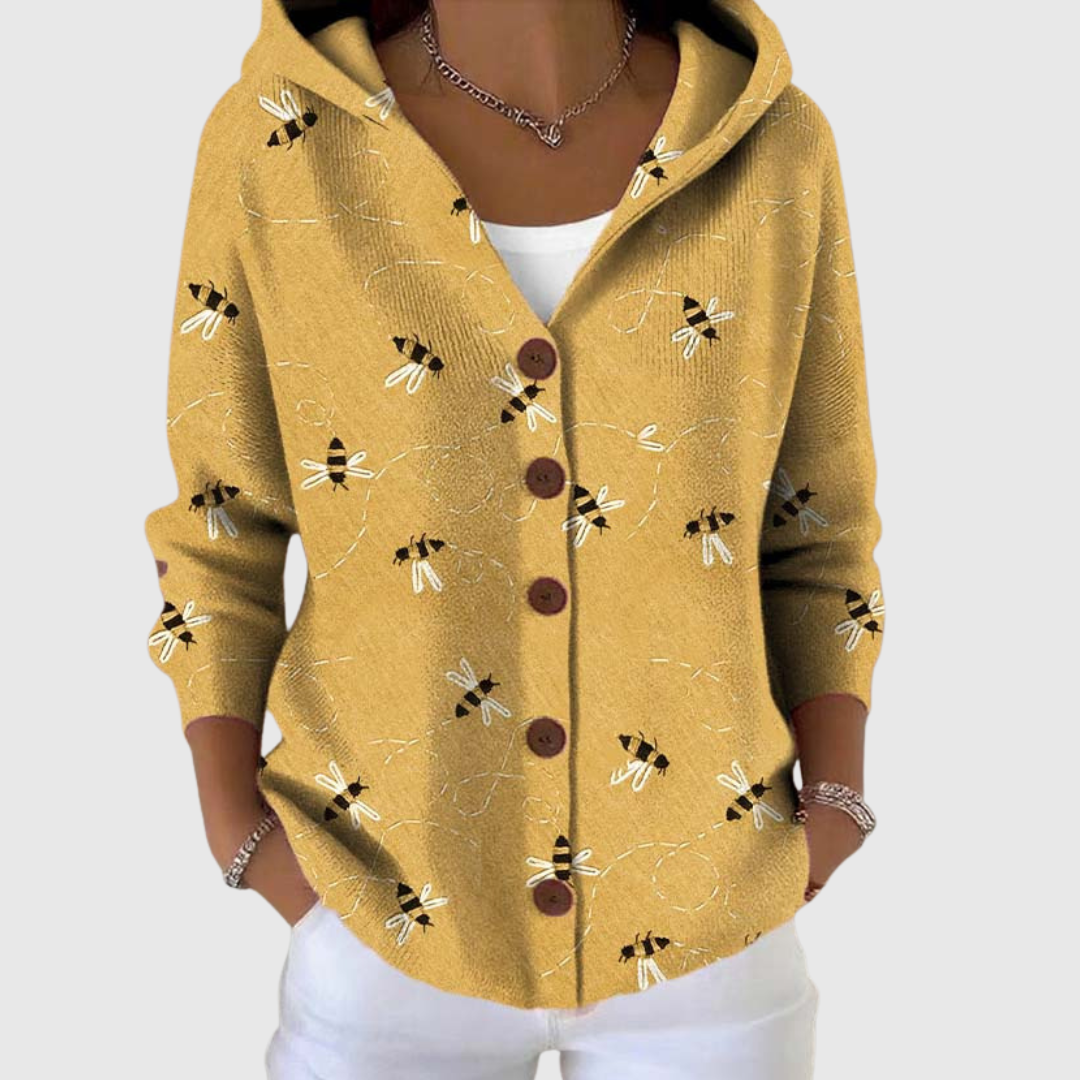 Isabel | Gebreid vest met capuchon