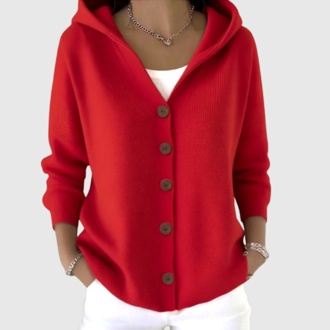 Josefa | Gebreid vest met capuchon