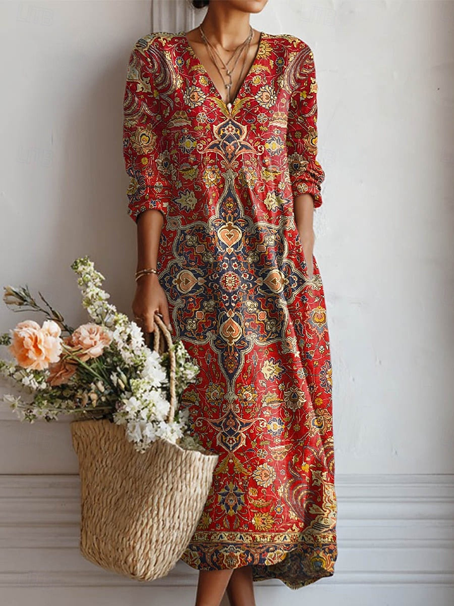 Loes bohemien maxi-jurk