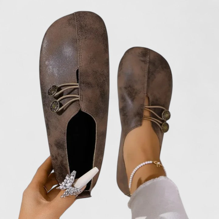 Kyline elegante loafers in donkerbruin