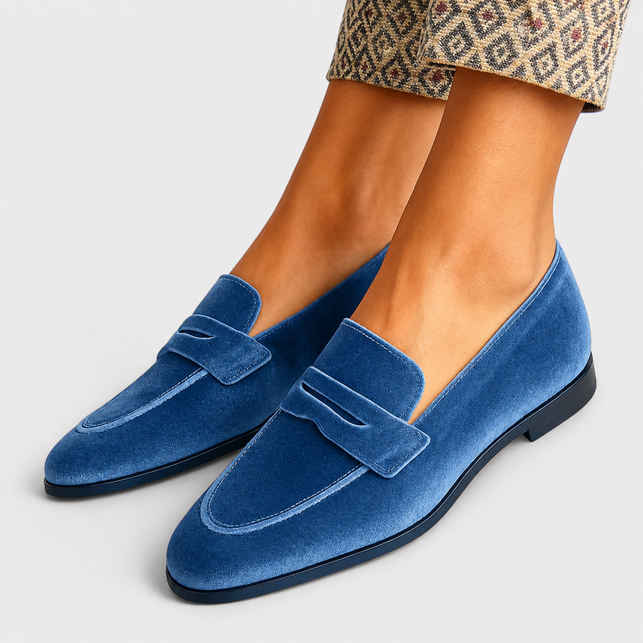 Louise | Loafers met fluwelen look