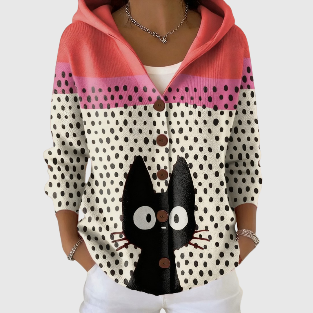 Lourdes | Gebreid vest met capuchon