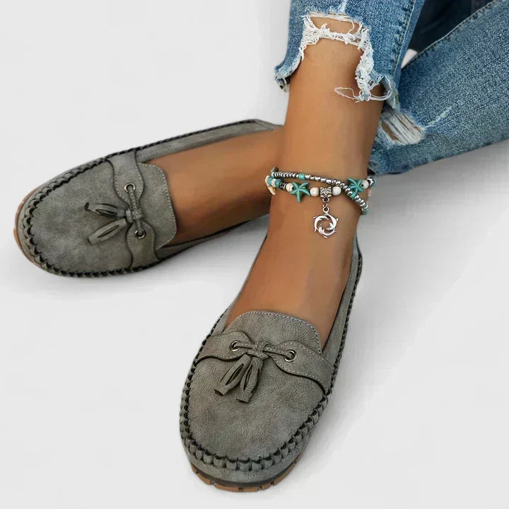 Maria | Comfortabele mocassins met strikje