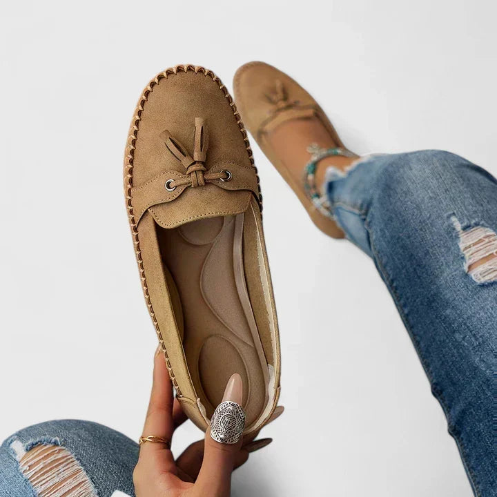 Maria | Comfortabele mocassins met strikje