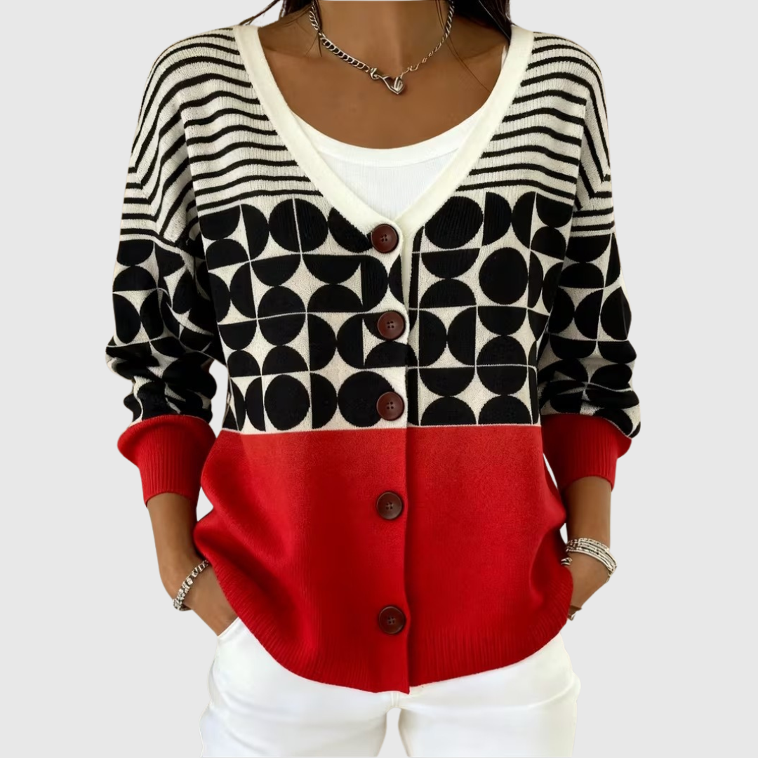 Matilde | Gebreid vest met knopen