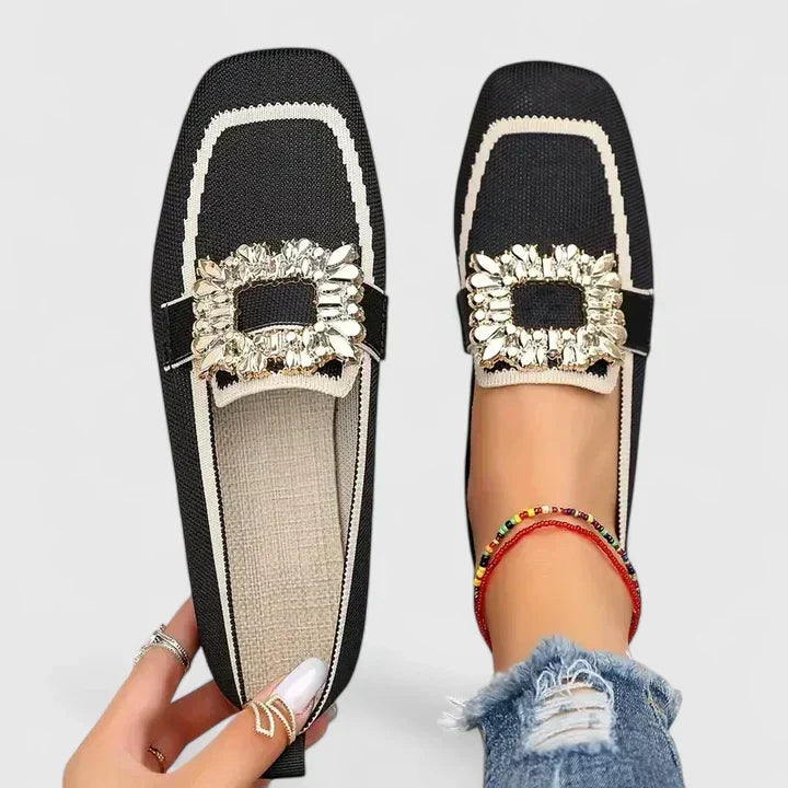 Maylora comfortabele loafers in zwart