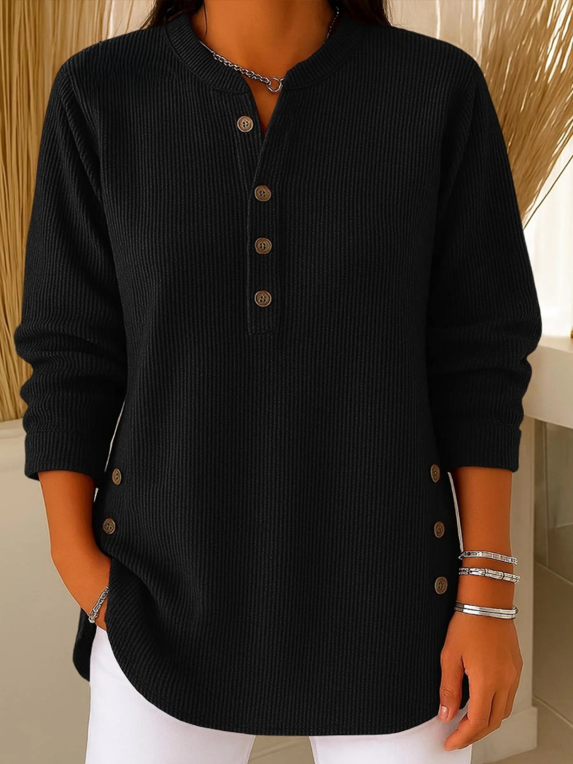 Nieves henley-tuniek met knopen